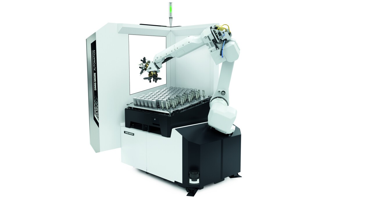 Der Robo2Go Milling automatisiert die Komplettbearbeitung auf der DMU 40.