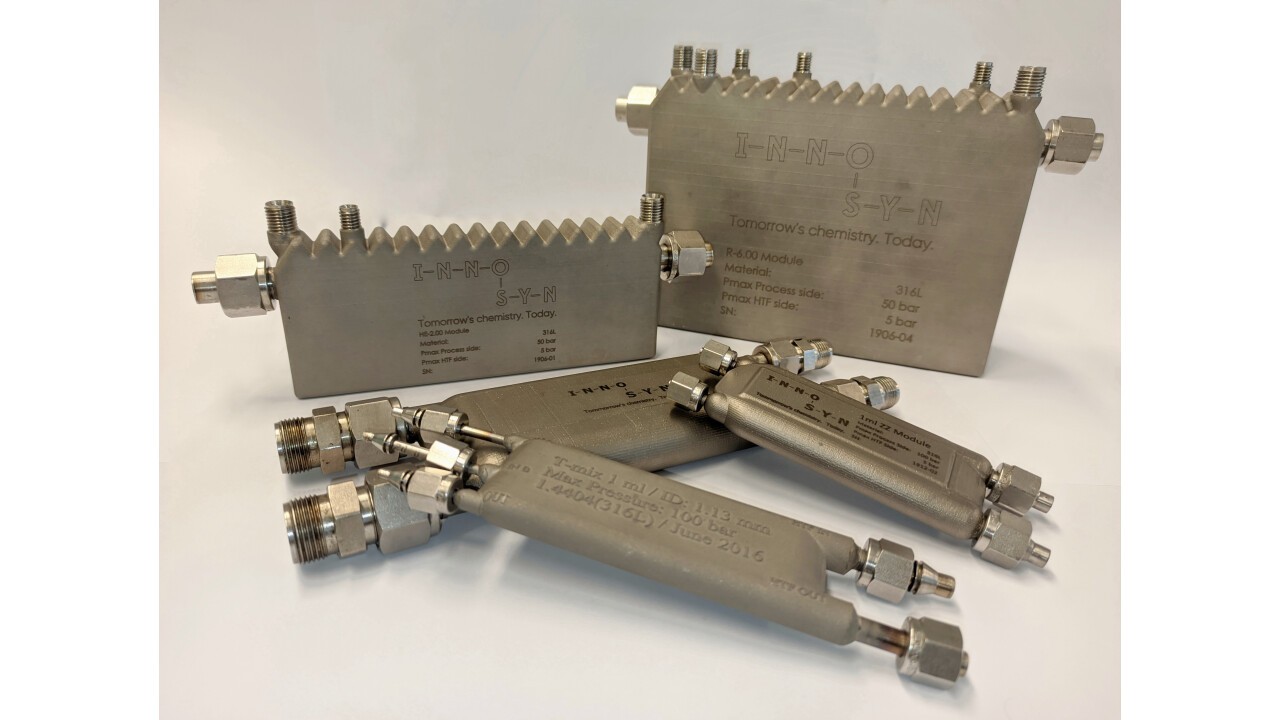 Flow Reaktor Module, in denen wir kontinuierliche Prozessverfahren für die chemische Industrie entwickeln (Copyright: Innosyn)