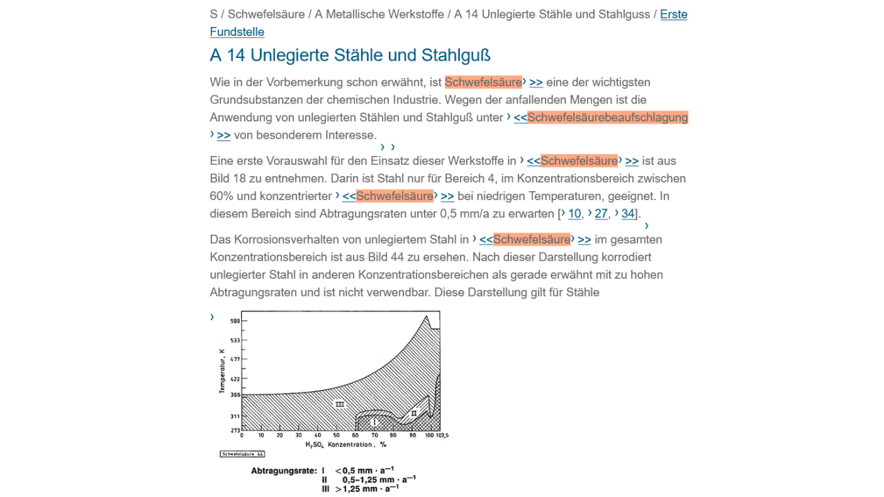 Die DECHEMA-Werkstoff-Tabelle liefert schnell Ergebnisse auch für die Schadenanalyse.