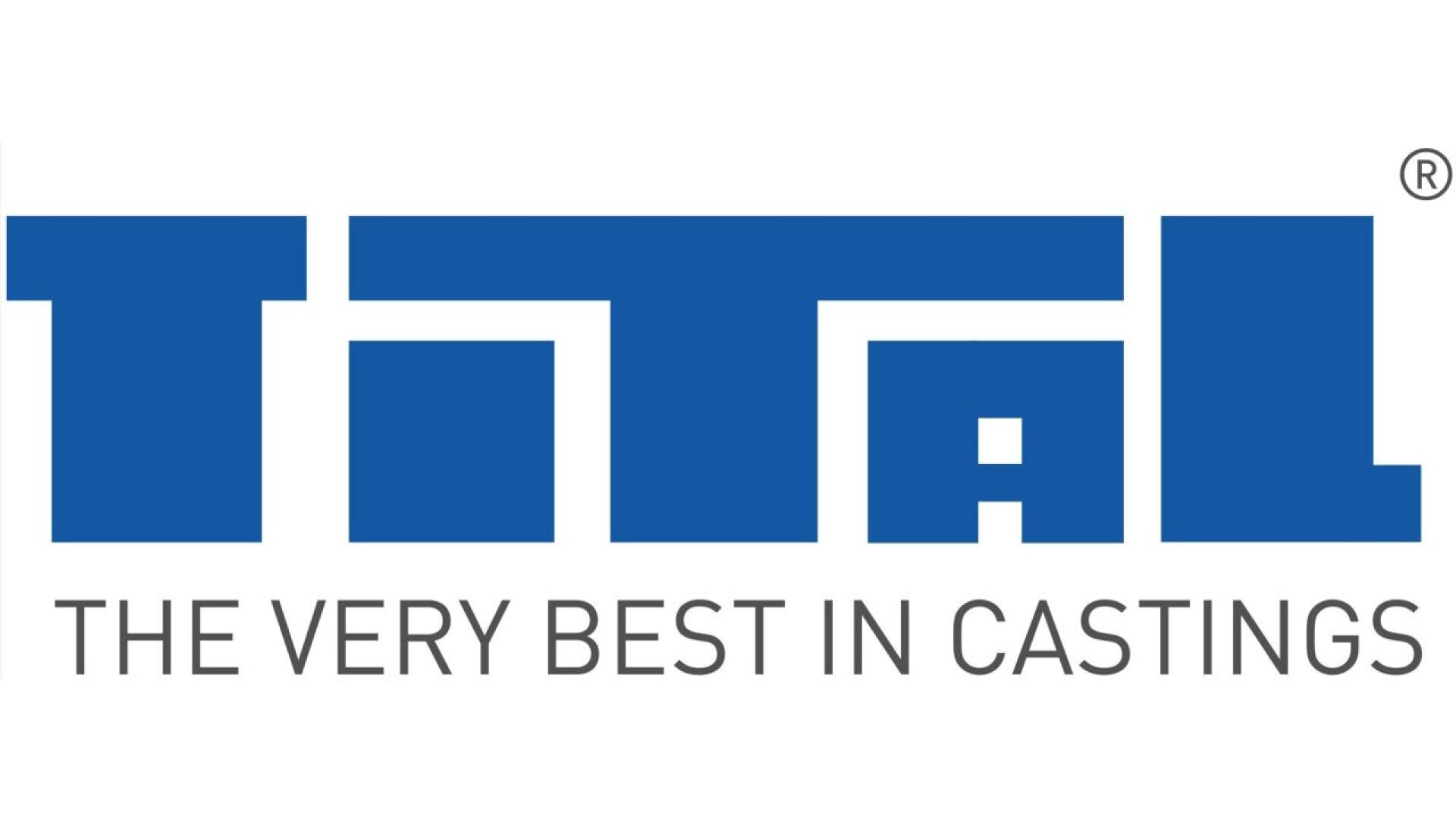 Blue logo text reads TITAL in bold, stylized capital letters, with the tagline THE VERY BEST IN CASTINGS in gray capital letters below.