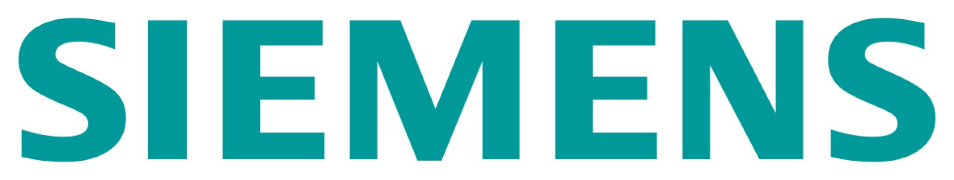 Das Siemens-Logo zeigt das Wort SIEMENS in fetten, türkisfarbenen Großbuchstaben auf weißem Hintergrund.