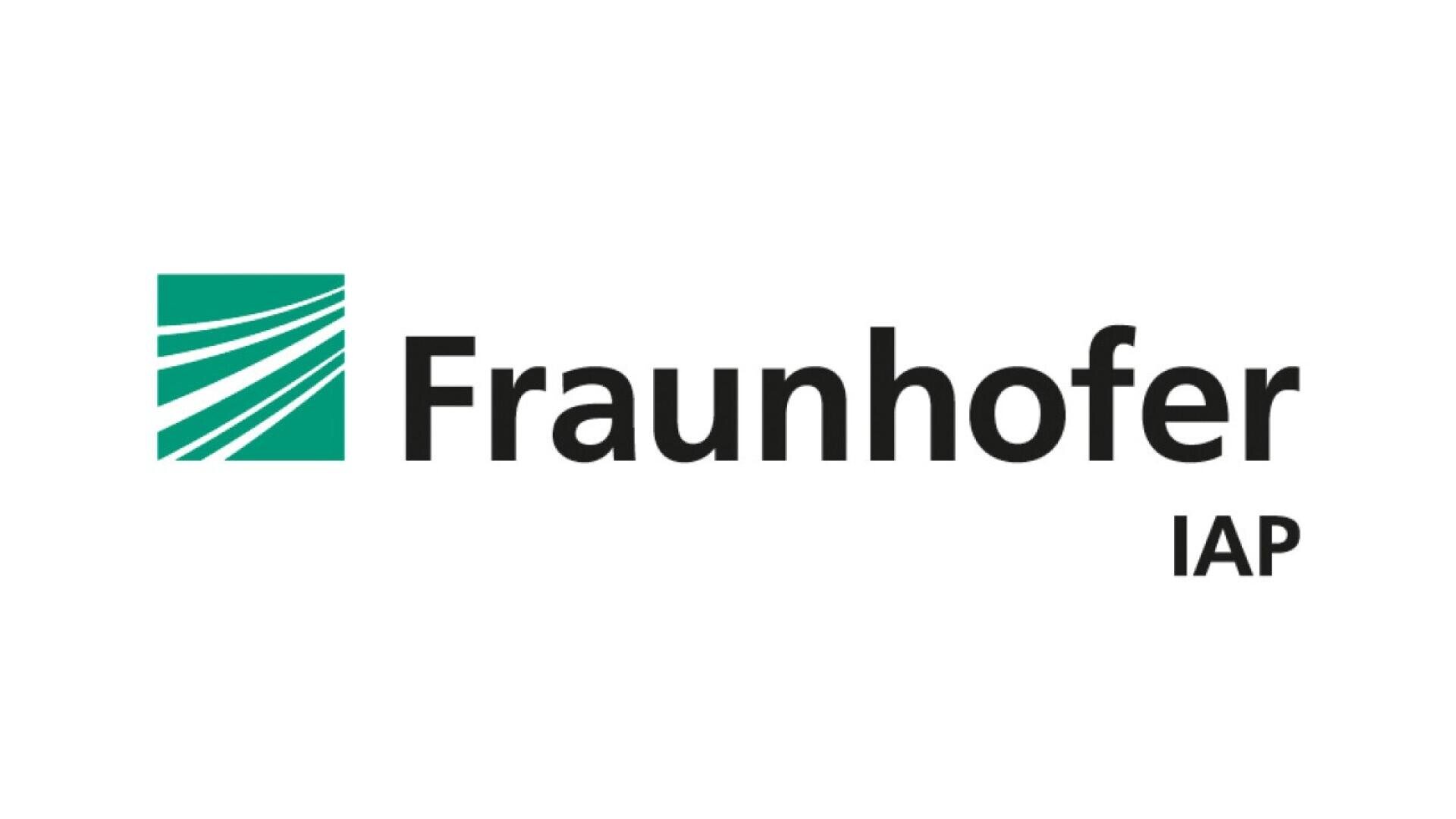 Fraunhofer IAP logo with a green square graphic on the left and black text Fraunhofer on the right. The smaller text IAP appears below Fraunhofer on the right side.