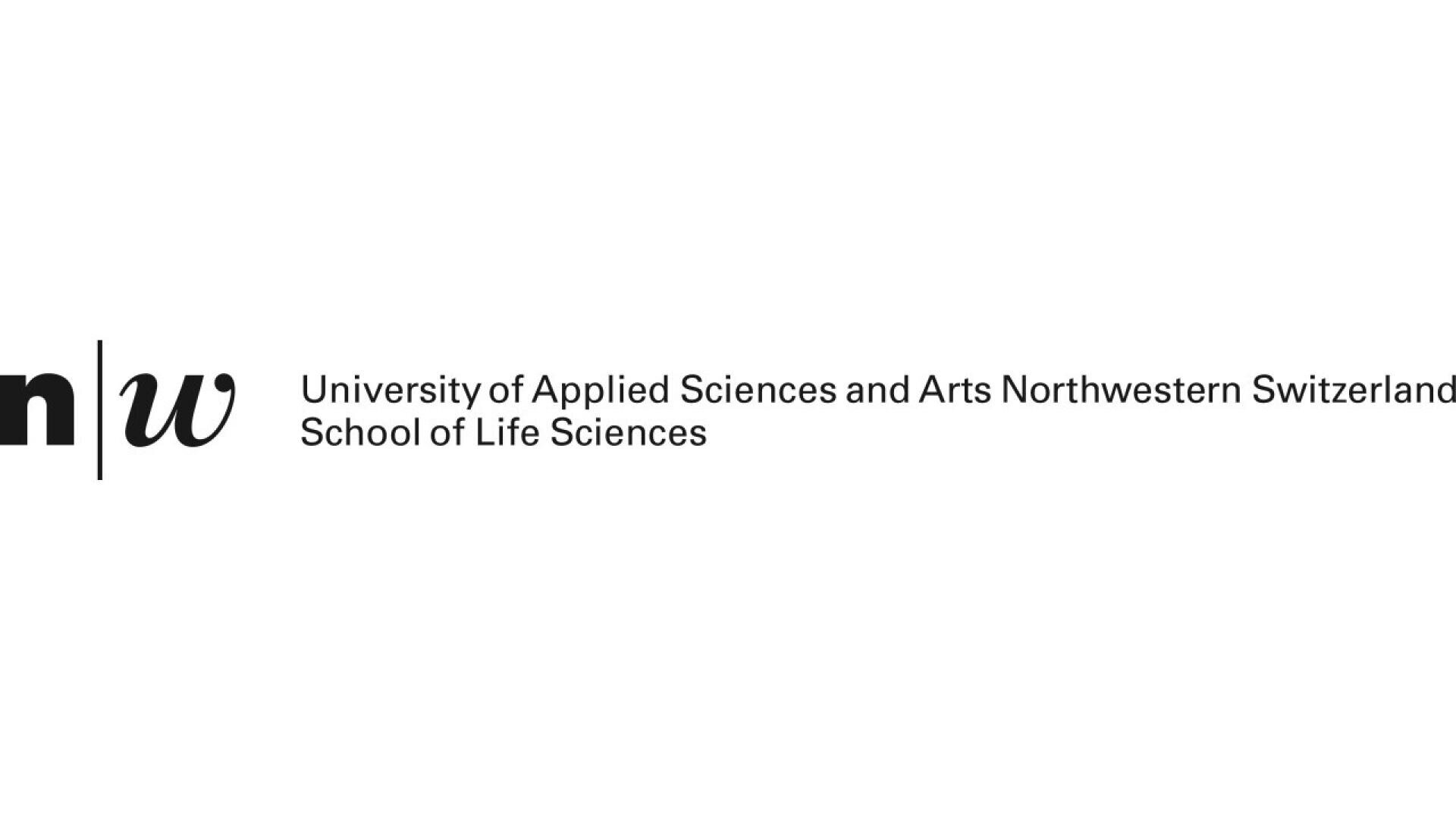 Logo of the University of Applied Sciences and Arts Northwestern Switzerland, School of Life Sciences, featuring the letters n w in black followed by the institutions name in black text on a white background.