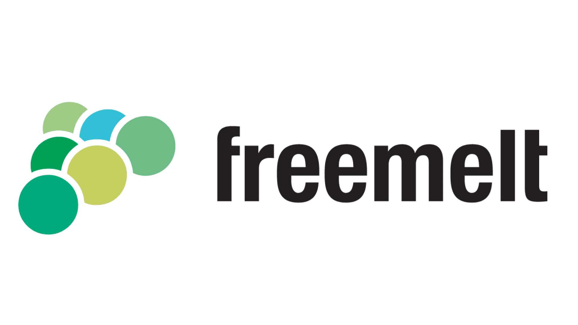 Freemelt logo with five overlapping green and blue circles on the left and the word freemelt in bold black lowercase letters on the right.