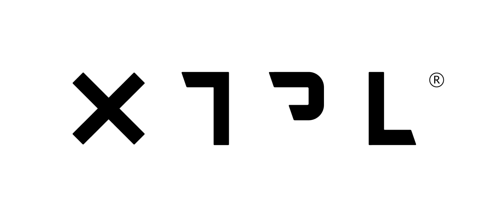 Schwarze stilisierte Buchstaben bilden den Ausdruck X7 PL auf weißem Hintergrund, mit einem eingetragenen Markensymbol in der oberen rechten Ecke.