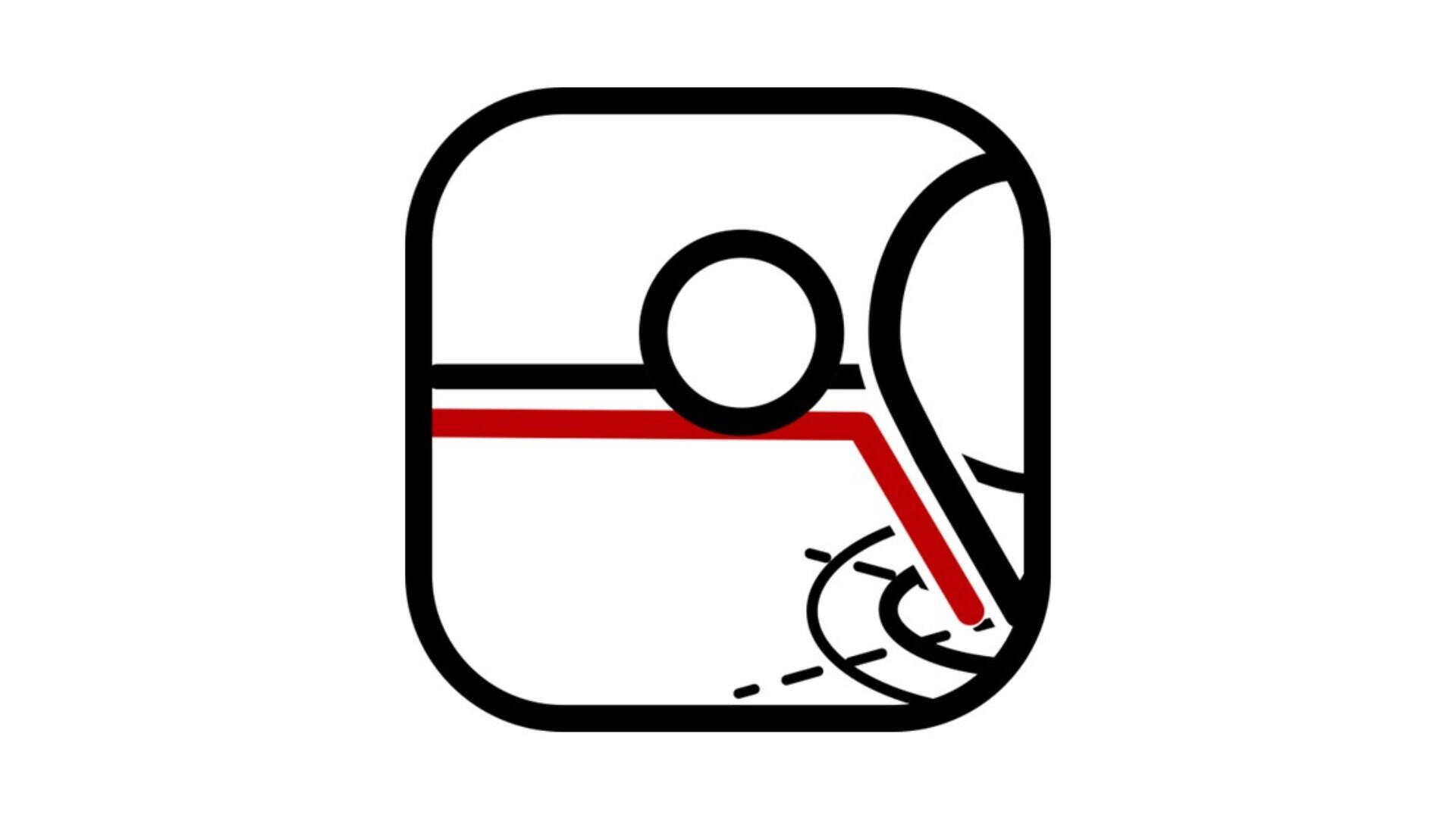 Ein stilisiertes Kartensymbol mit einer fettgedruckten roten Routenlinie, einer kreisförmigen Standortmarkierung und gebogenen Pfeilen, die die Bewegung anzeigen, alles innerhalb eines abgerundeten quadratischen Umrisses auf weißem Hintergrund.