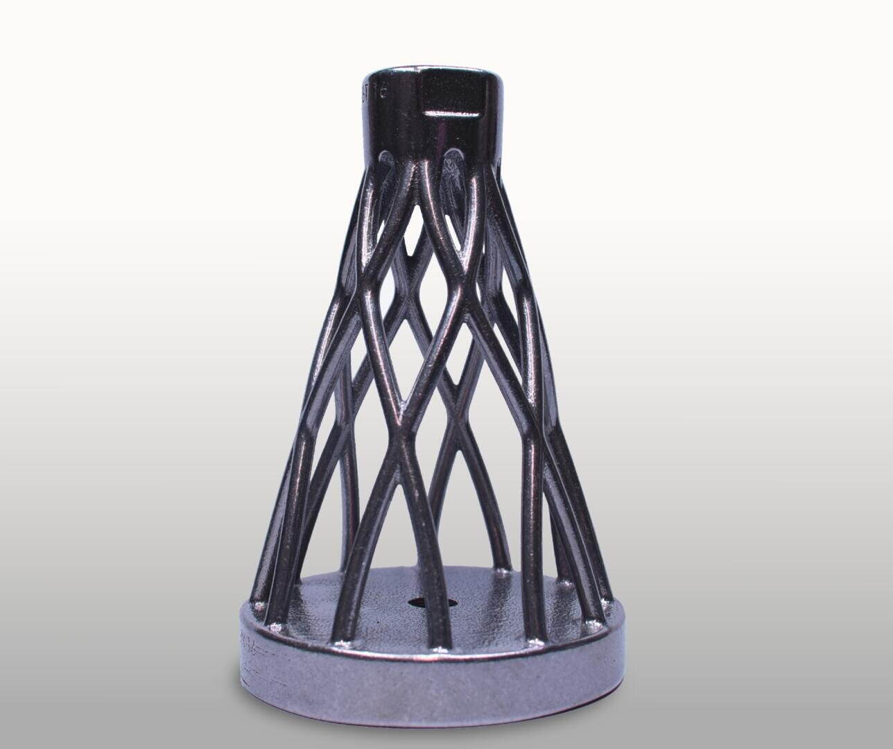A metallic, lAdditively manufactured bracket used as a reference component for the data-based certification process; Copyright IMA Materialforschung und Anwendungstechnik GmbH