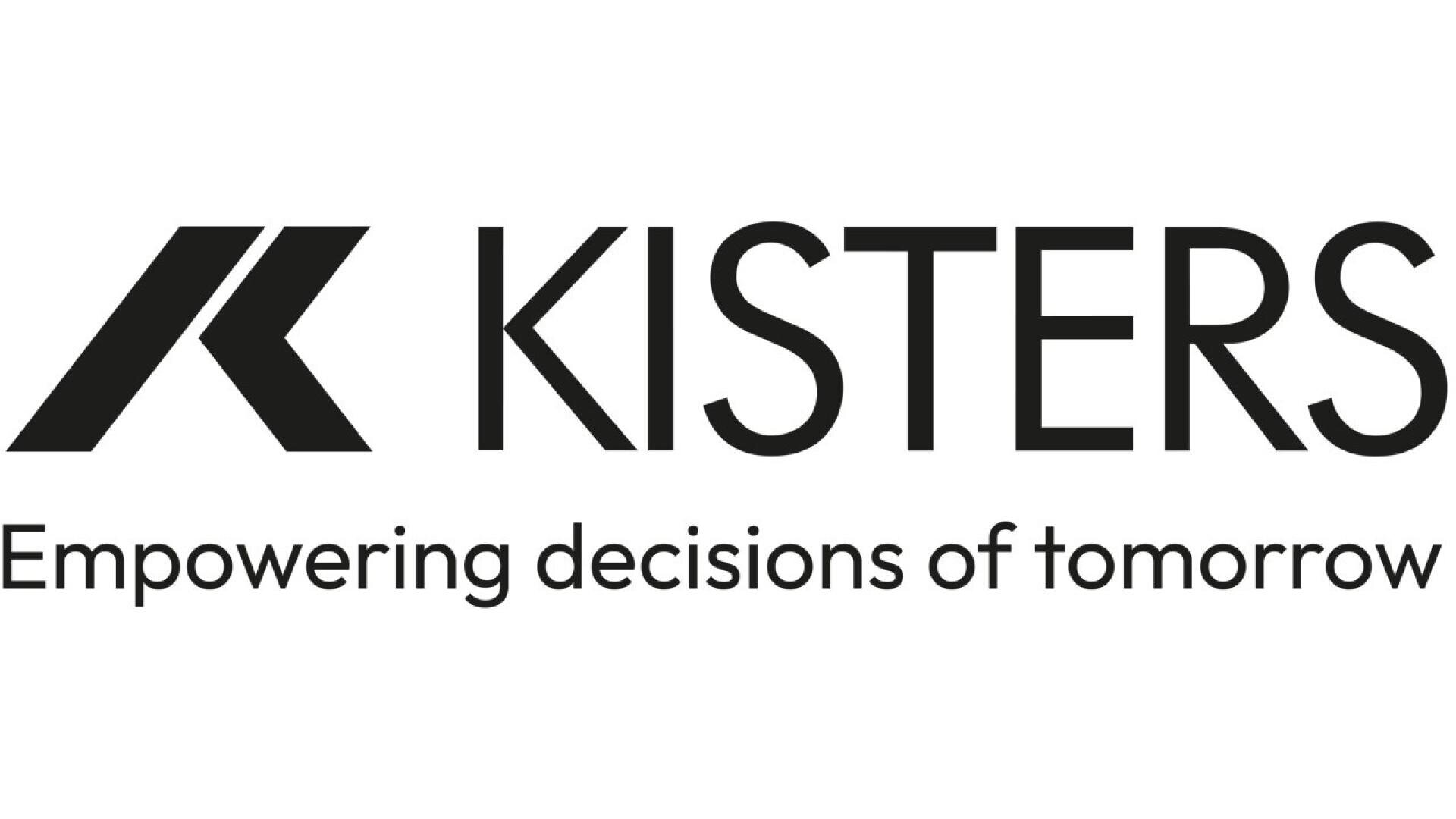 KISTERS logo with a stylized K followed by the text KISTERS. Below, the tagline reads Empowering decisions of tomorrow. The design is in black on a white background.