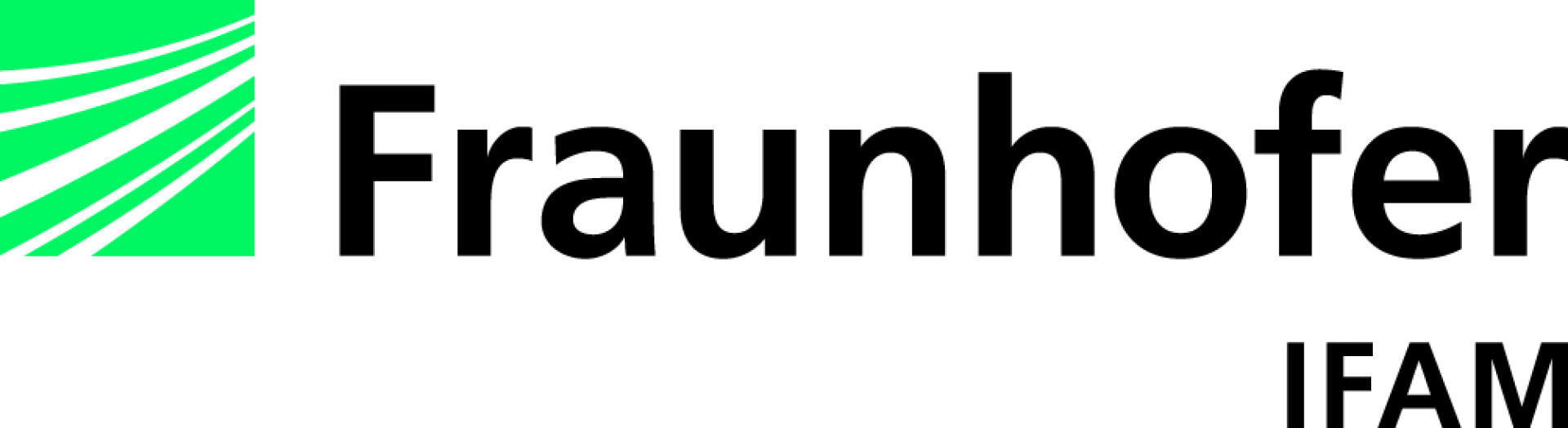 Das Fraunhofer IFAM-Logo zeigt ein grünes Quadrat mit weißen Linien und schwarzem Text mit der Aufschrift Fraunhofer IFAM auf weißem Hintergrund.