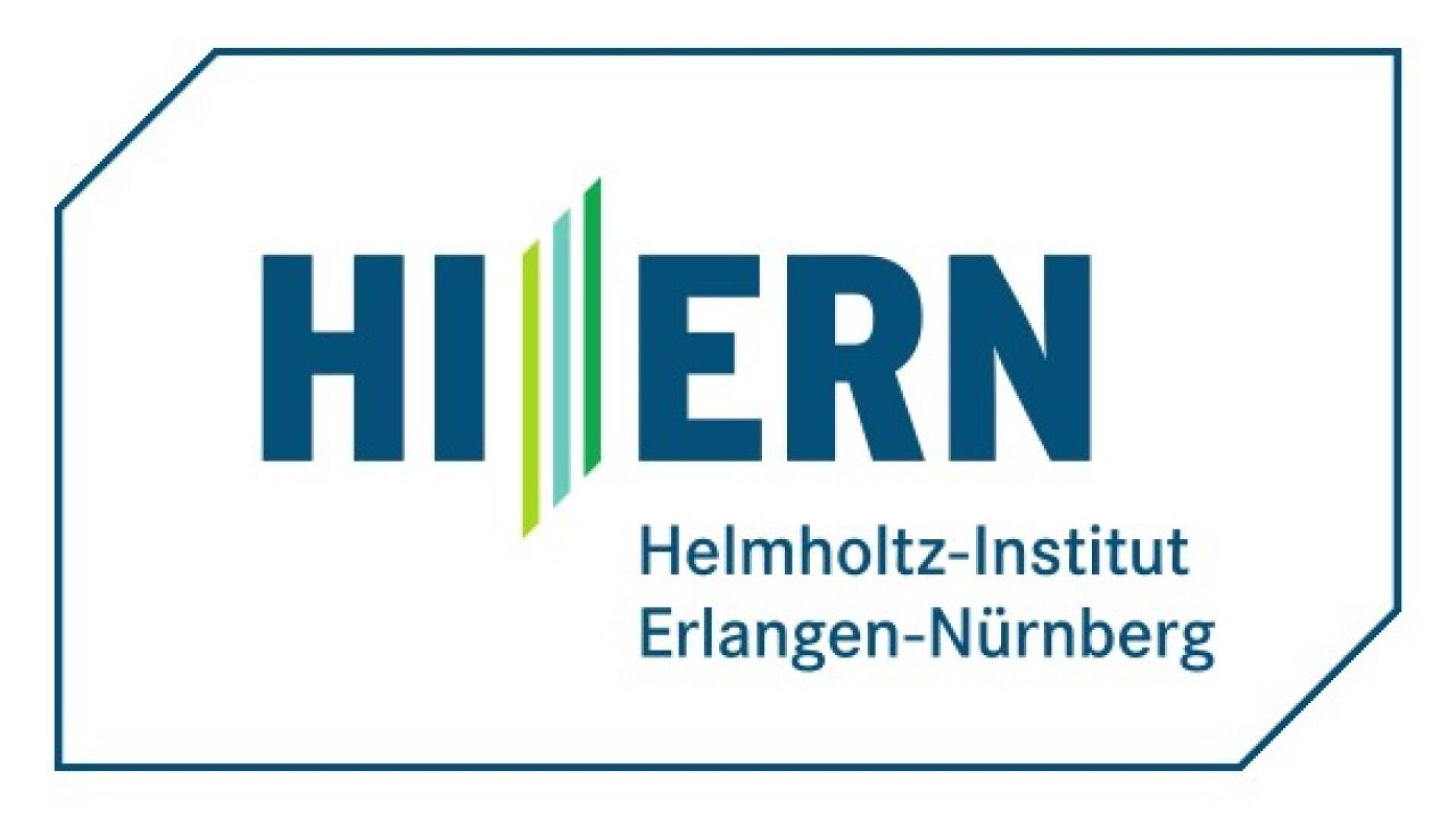 Logo of the Helmholtz-Institut Erlangen-Nürnberg with the acronym HIERN in bold letters, and green vertical lines forming the I. The institute name appears below in blue text.