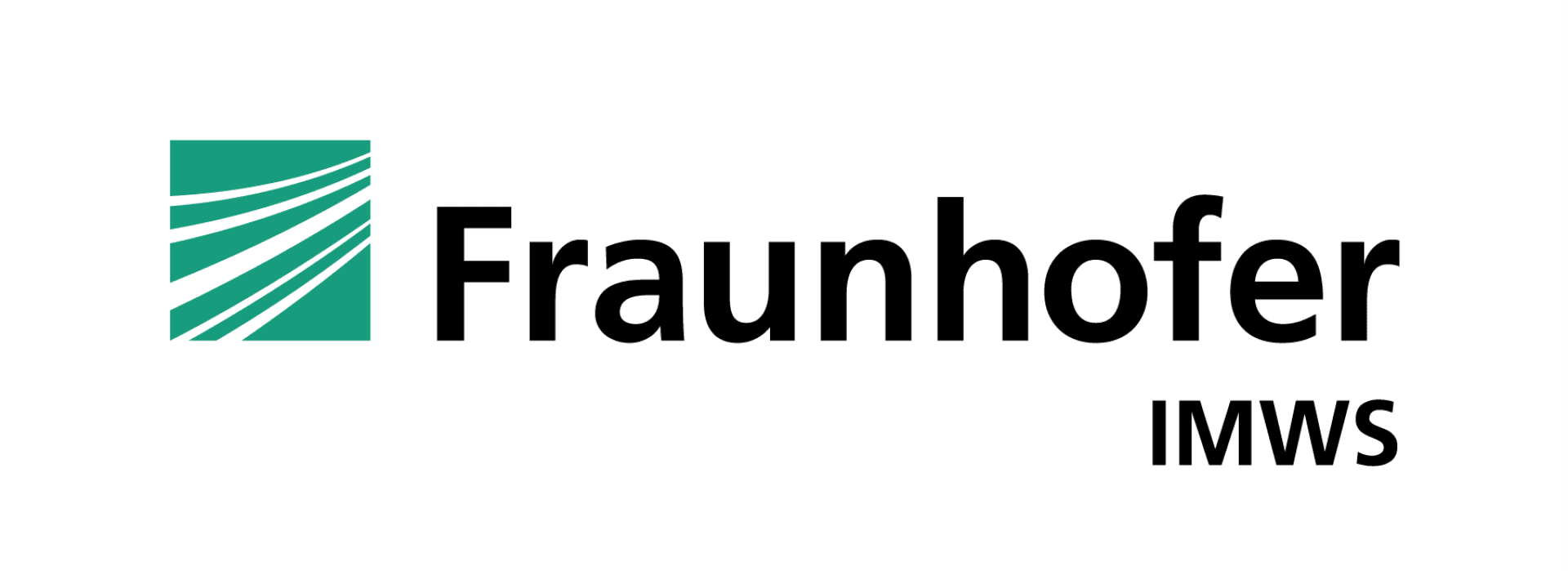 Das Logo des Fraunhofer IMWS besteht aus einem grünen Quadrat mit weißen diagonalen Linien auf der linken Seite und dem Schriftzug Fraunhofer IMWS in schwarzer Schrift auf der rechten Seite.
