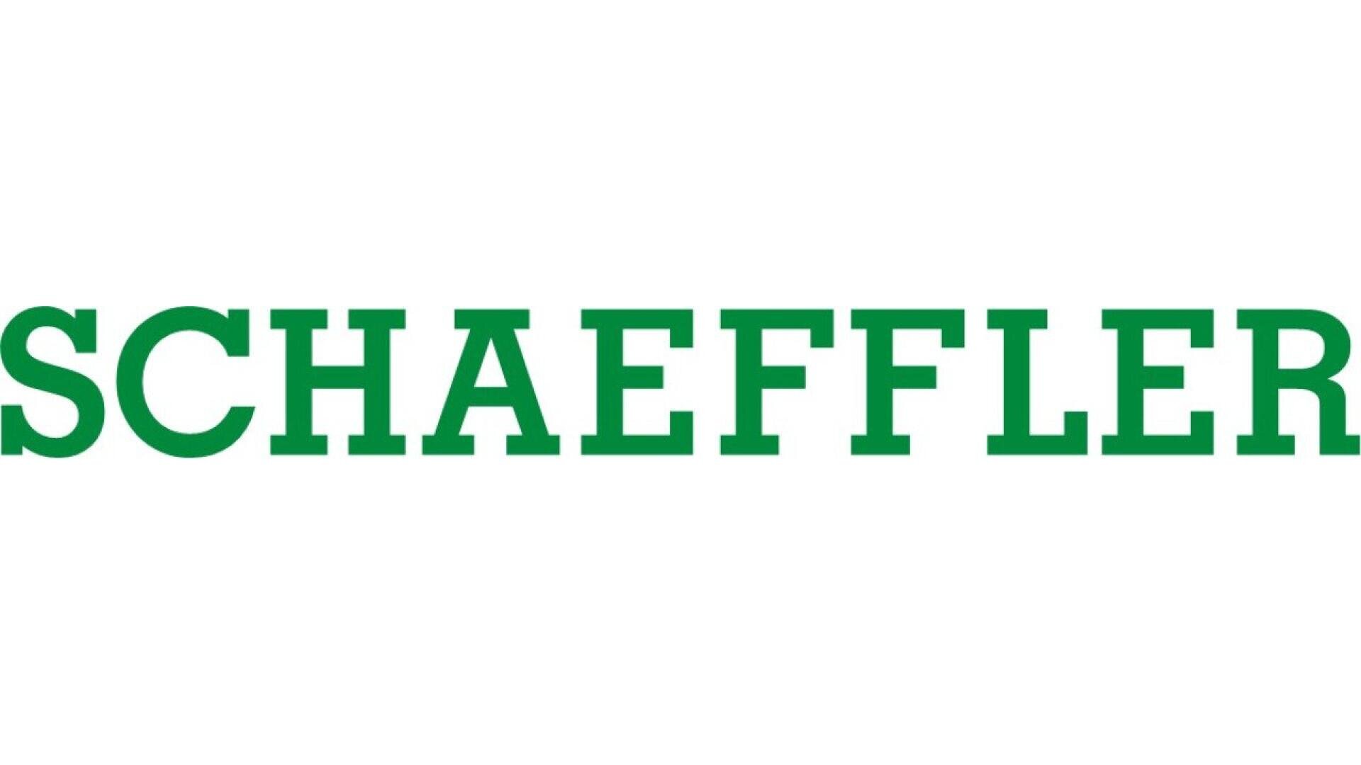 The word SCHAEFFLER is written in bold, uppercase green letters on a plain white background.